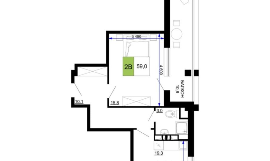 Продаю 2-комнатные апартаменты от застройщика, 59 м², Анапа, проезд Сосновый, Литер                                                     1