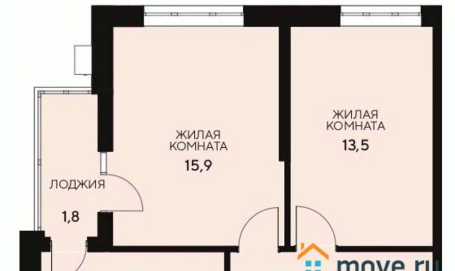 Продам 2-комнатную квартиру от застройщика, 55.1 м², Анапа, Анапское шоссе,                                                     18к2