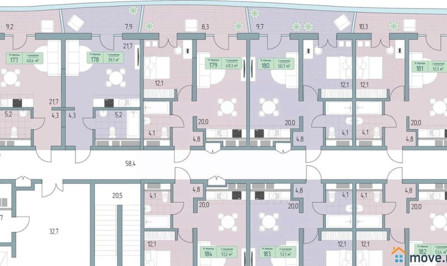 Продаем 2-комнатные апартаменты от застройщика, 55.11 м², Анапа, дом                                                     1