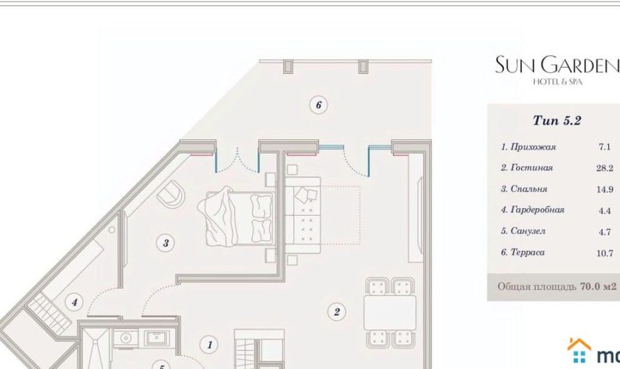 Продаются 2-комнатные апартаменты от застройщика, 71 м², Анапа, Дом                                                     1