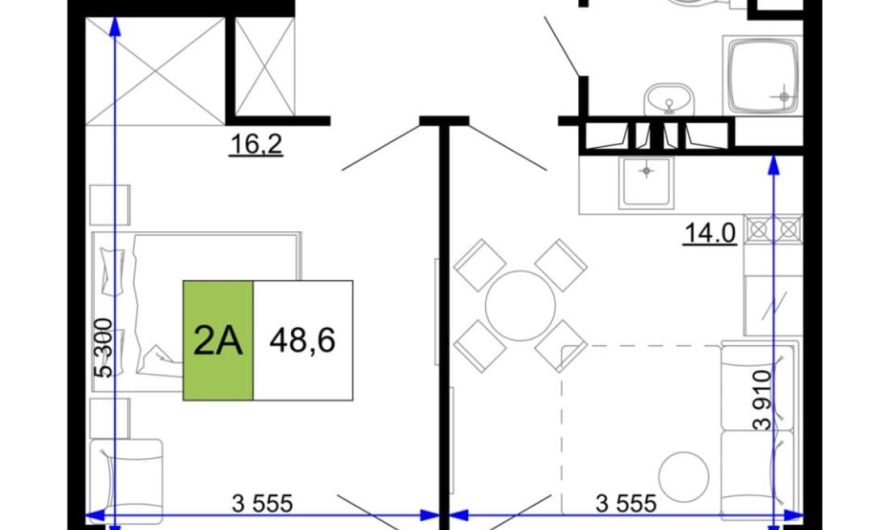 Продаем 2-комнатные апартаменты от застройщика, 48.6 м², Анапа, проезд Сосновый, Литер                                                     1